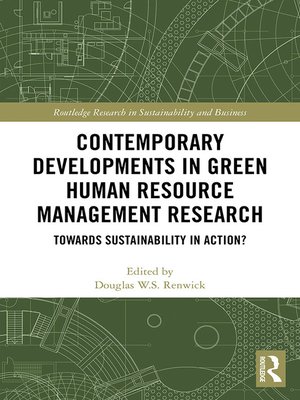 cover image of Contemporary Developments in Green Human Resource Management Research